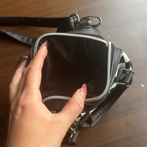 No Boundaries Faux Leather Mini Checkered Purse w/ Adjustable Cross body - Picture 5 of 5